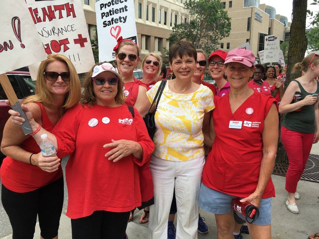 Members on a picket line