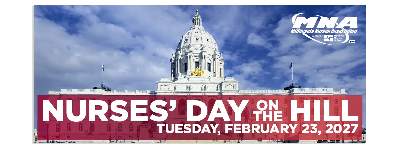 Minnesota State Capitol with the words: Nurses Day on the Hill: March 3, 2026