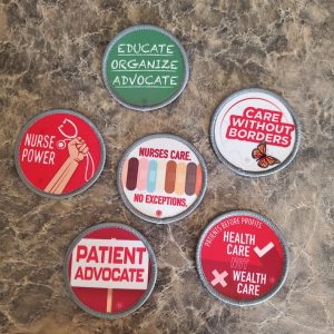 A variety of nurse buttons. 