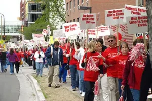 Members picketing